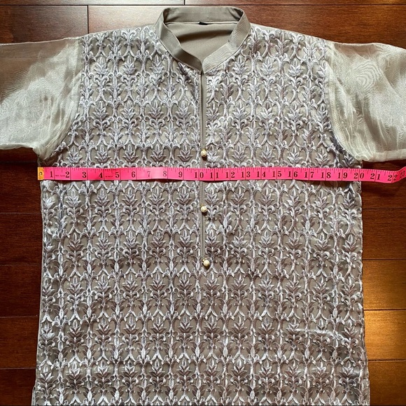 ✨Embroidered Organza Tunic/Long Shirt/Kameez for Formal or Party Wear, in Medium - Picture 6 of 7